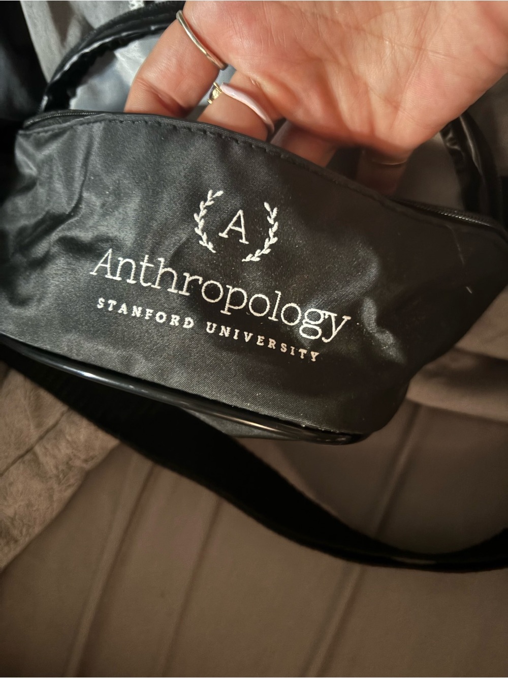 Anthropologie Black Crossbody Logo Pouch
